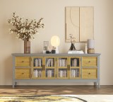 Тумба ТВ Квадро-С 44 серый №7042 + антик №24  картинка 1